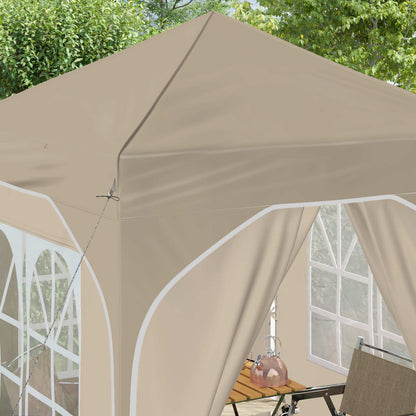 Pop-up Feesttent 192 x 192 x 245 cm Crèmekleurig