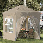 Partytent 192x192x245 cm crèmekleurig
