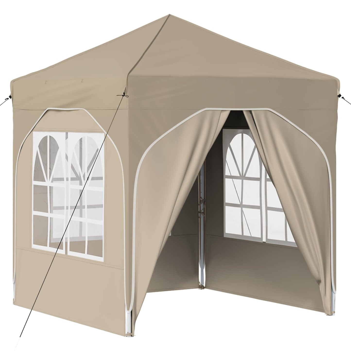 Pop-up Feesttent 192 x 192 x 245 cm Crèmekleurig