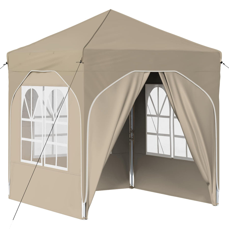 Pop-up Feesttent 192 x 192 x 245 cm Crèmekleurig
