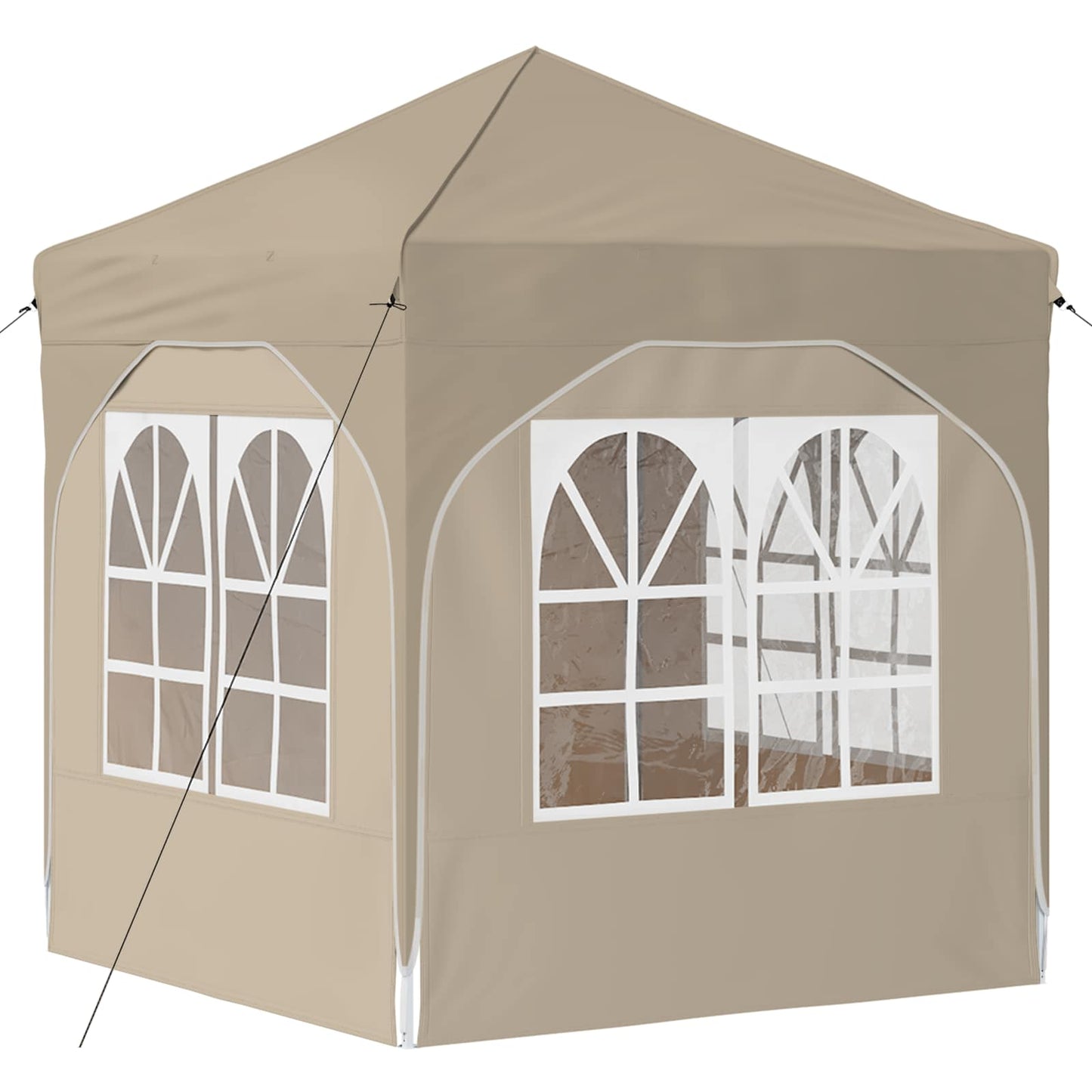 Pop-up Feesttent 192 x 192 x 245 cm Crèmekleurig