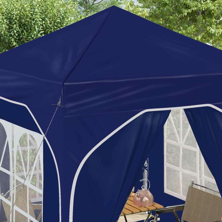 Pop-up Feesttent 192 x 192 x 245 cm Blauw