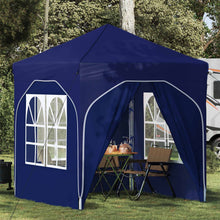 Pop-up Feesttent 192 x 192 x 245 cm Blauw
