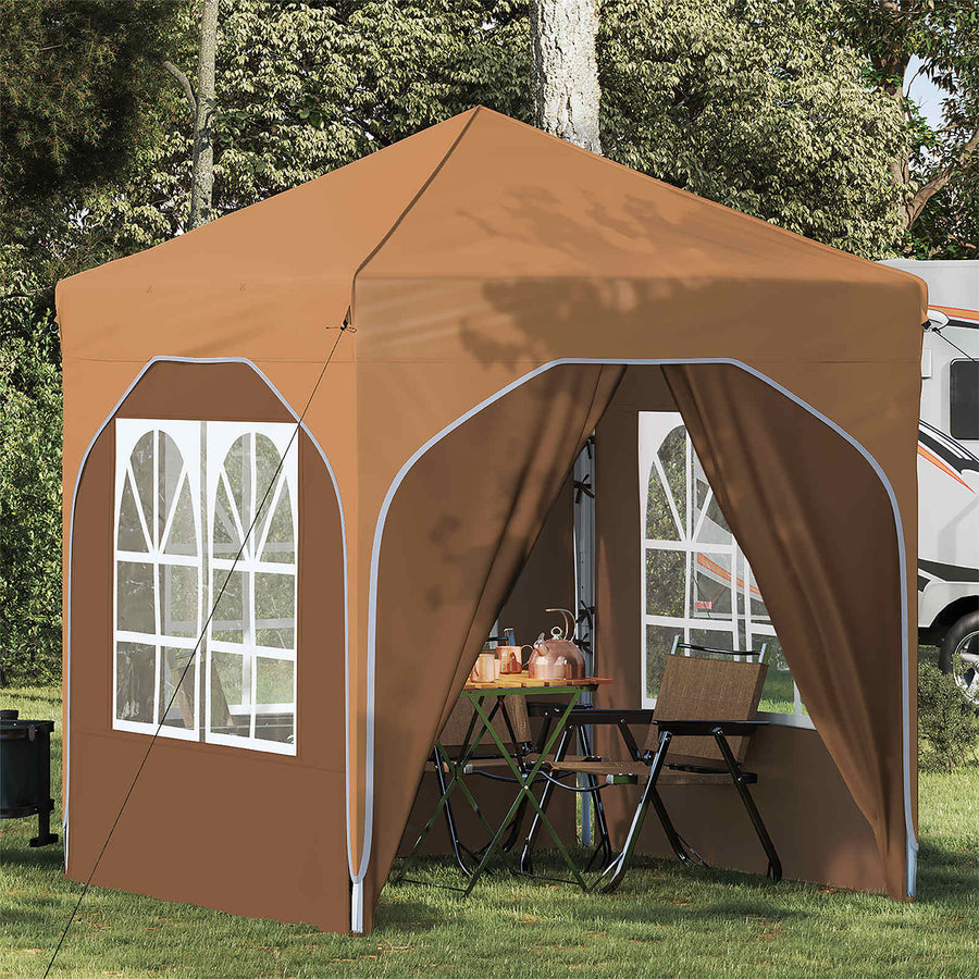 Pop-up Feesttent 192 x 192 x 245 cm Beige