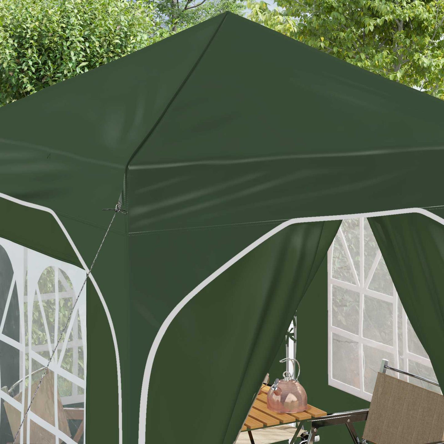 Pop-up Feesttent 192 x 192 x 245 cm Groen