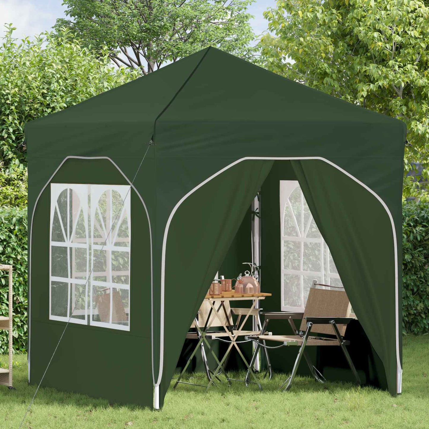 Pop-up Feesttent 192 x 192 x 245 cm Groen