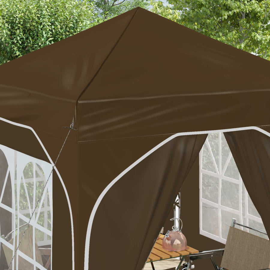 Pop-up Feesttent 192 x 192 x 245 cm Taupe