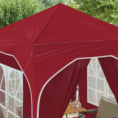 Pop-up Feesttent 192 x 192 x 245 cm Bordeauxrood