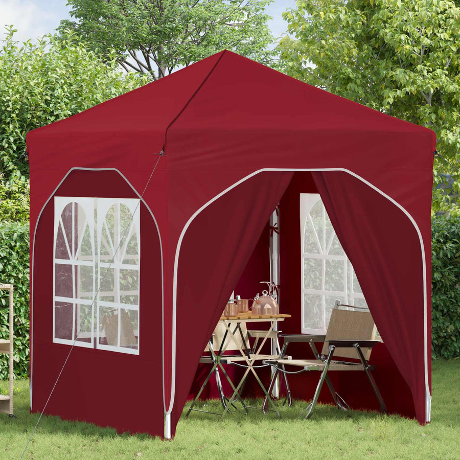 Pop-up Feesttent 192 x 192 x 245 cm Bordeauxrood
