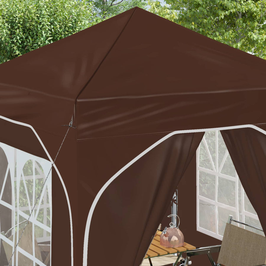 Pop-up Feesttent 192 x 192 x 245 cm Bruin