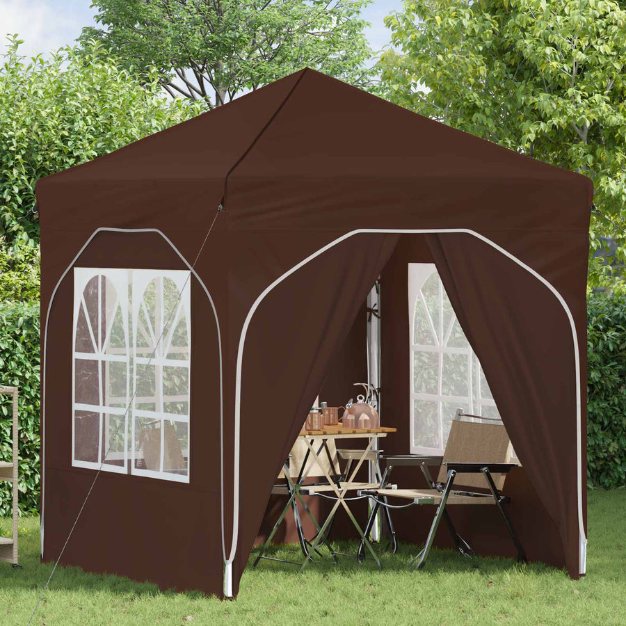 Pop-up Feesttent 192 x 192 x 245 cm Bruin