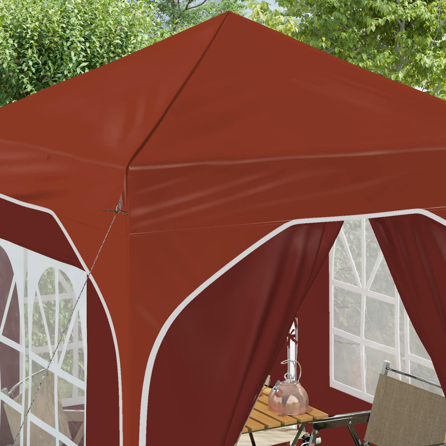 Pop-up Feesttent 192 x 192 x 245 cm Terracotta