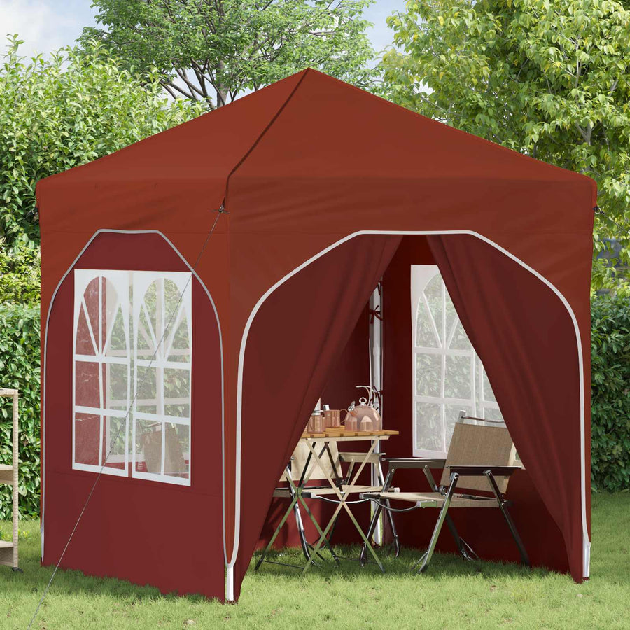 Pop-up Feesttent 192 x 192 x 245 cm Terracotta