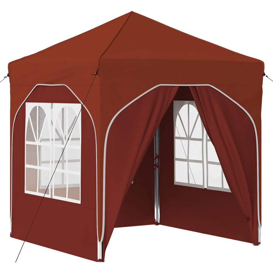 Pop-up Feesttent 192 x 192 x 245 cm Terracotta