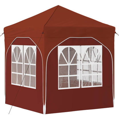 Pop-up Feesttent 192 x 192 x 245 cm Terracotta
