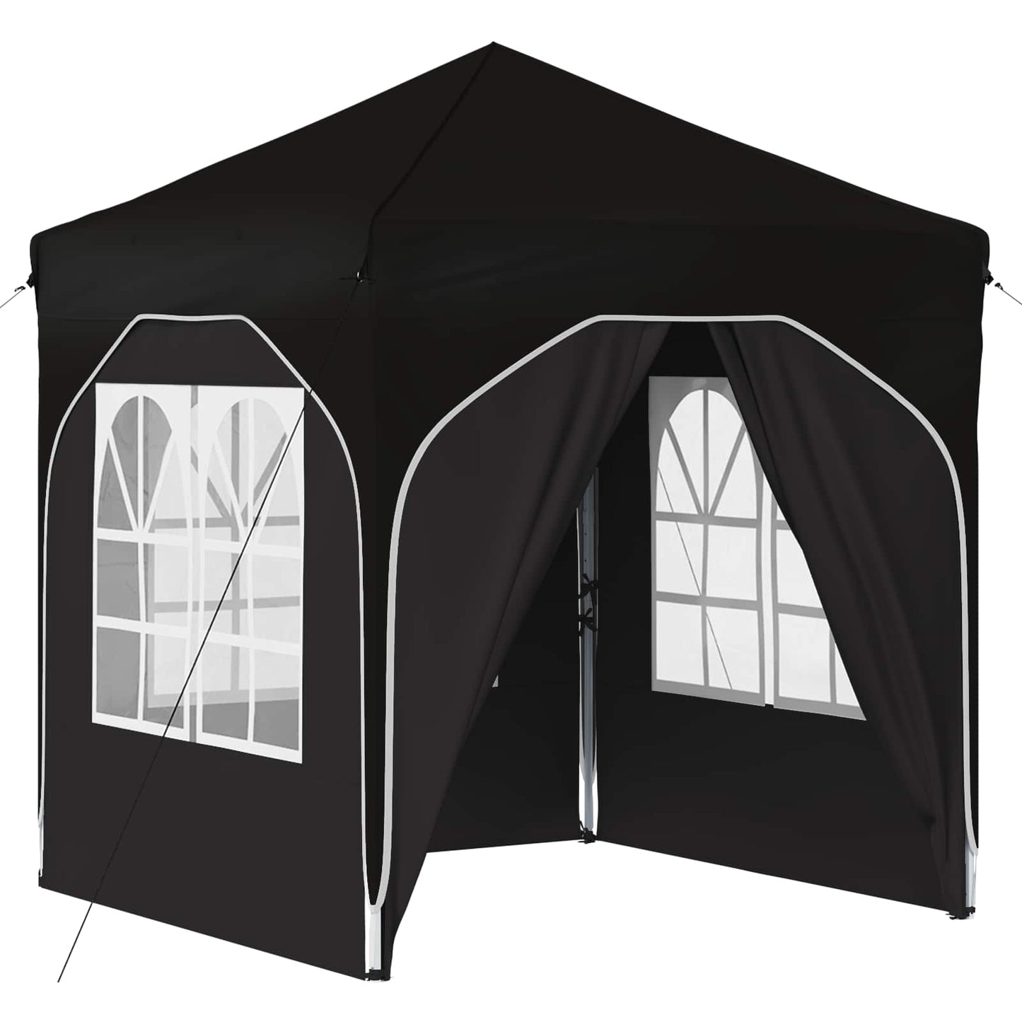 Pop-up Feesttent 192 x 192 x 245 cm Zwart