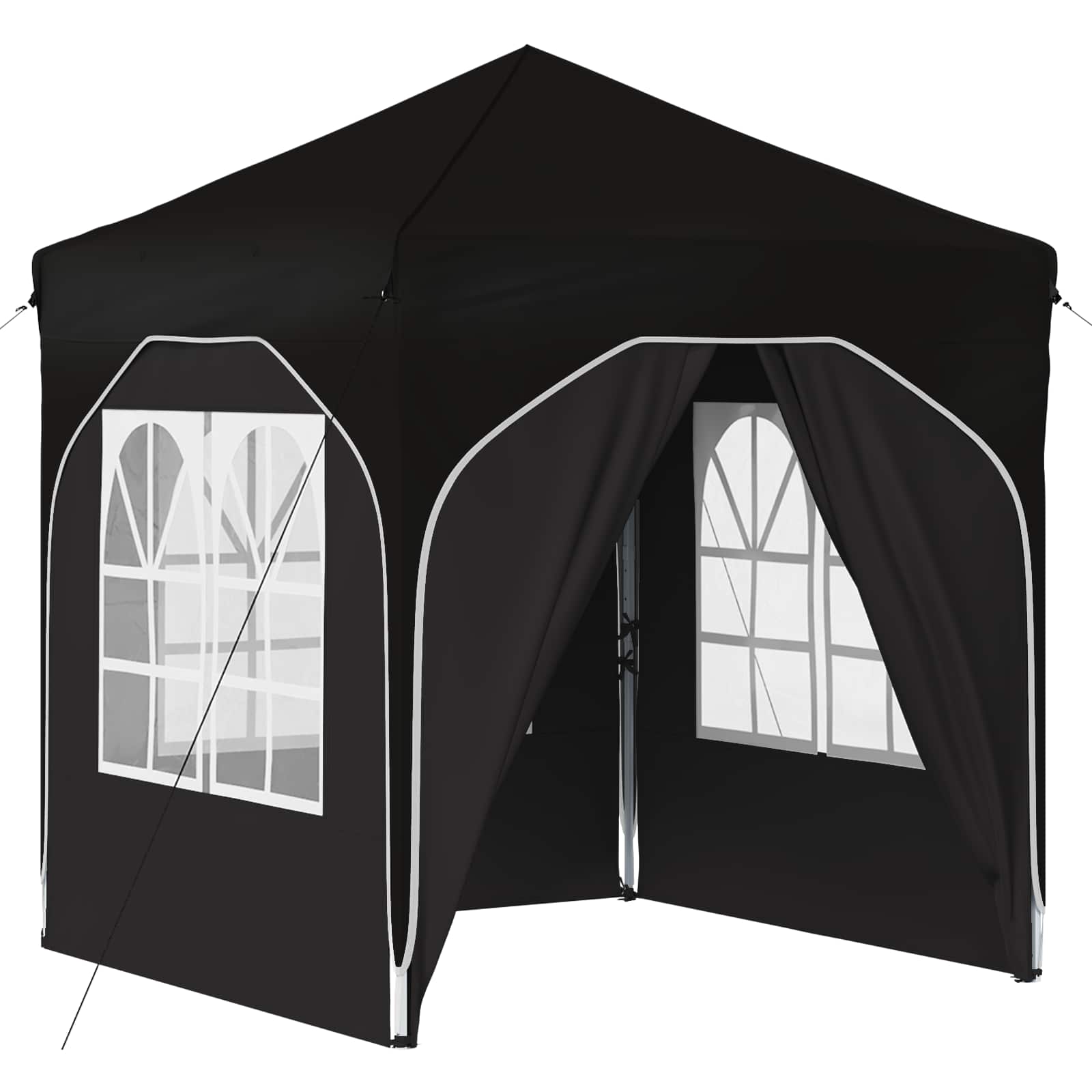 Pop-up Feesttent 192 x 192 x 245 cm Zwart