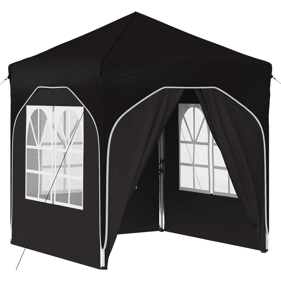 Pop-up Feesttent 192 x 192 x 245 cm Zwart
