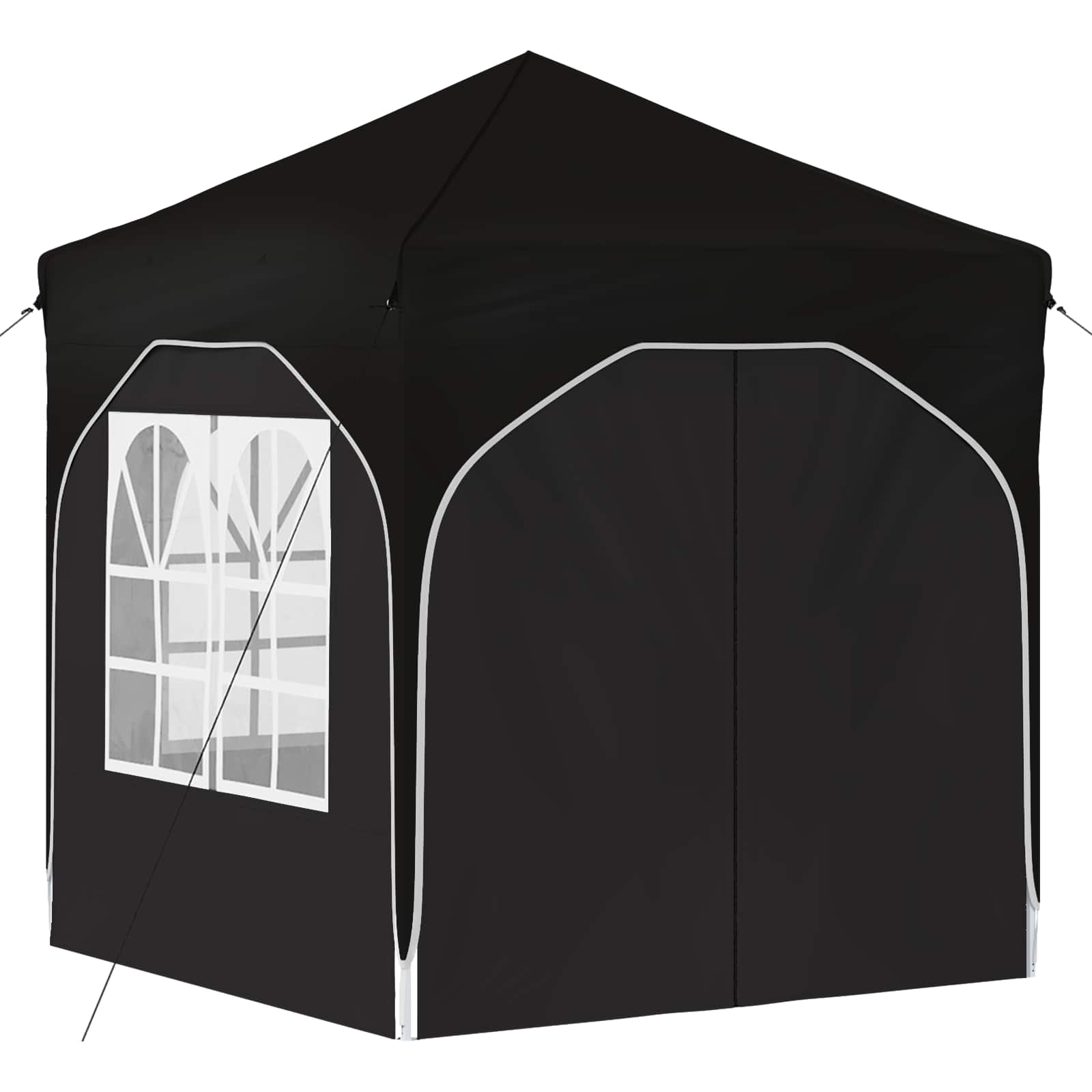 Pop-up Feesttent 192 x 192 x 245 cm Zwart