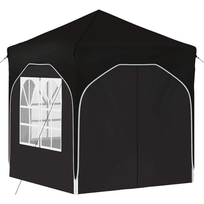 Pop-up Feesttent 192 x 192 x 245 cm Zwart