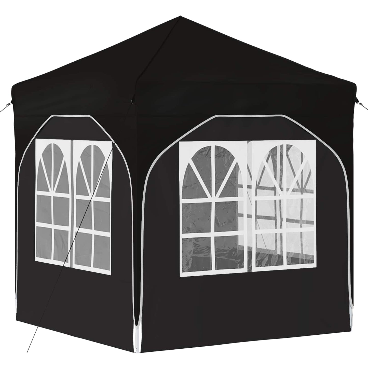 Pop-up Feesttent 192 x 192 x 245 cm Zwart