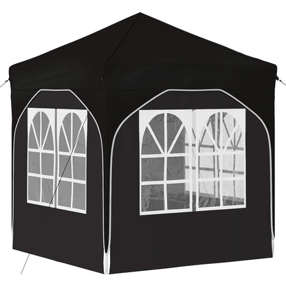 Pop-up Feesttent 192 x 192 x 245 cm Zwart