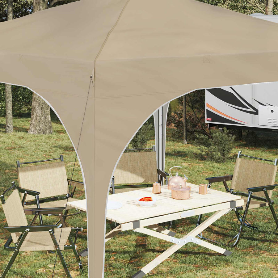 Pop-up Feesttent 290 x 290 x 245 cm Crèmekleurig