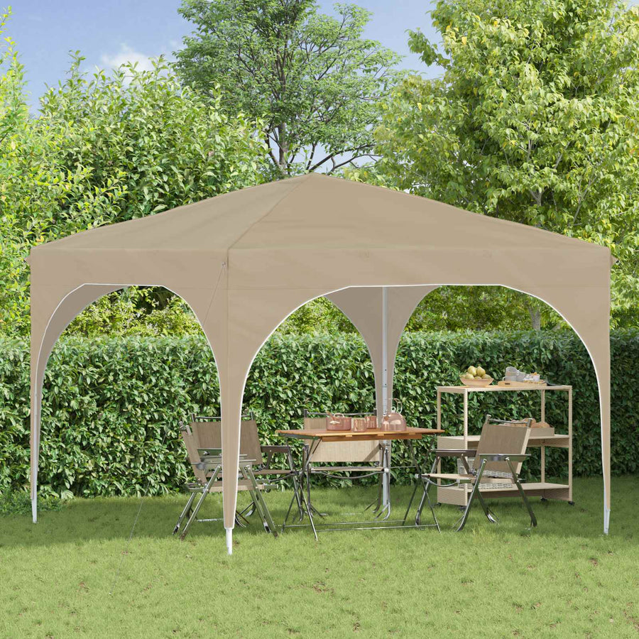 Pop-up Feesttent 290 x 290 x 245 cm Crèmekleurig