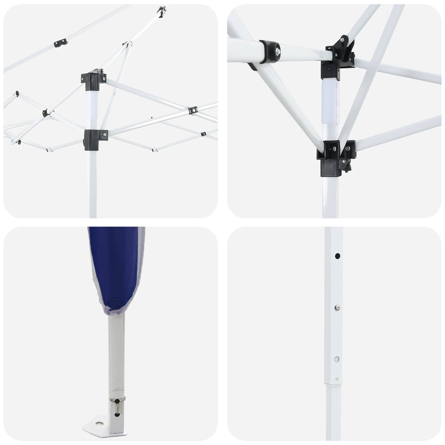 Pop-up Feesttent 290 x 290 x 245 cm Blauw