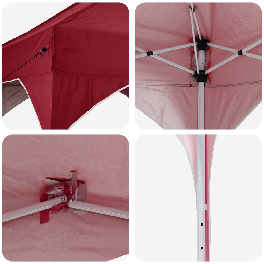 Pop-up Feesttent 290 x 290 x 245 cm Bordeauxrood