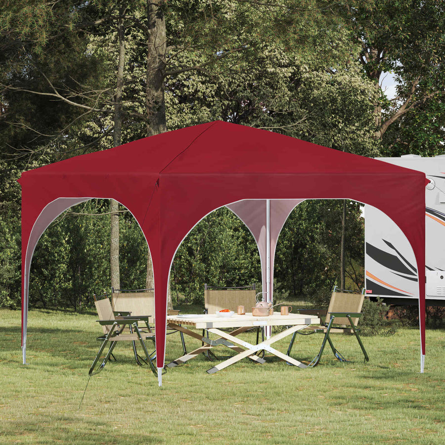Pop-up Feesttent 290 x 290 x 245 cm Bordeauxrood