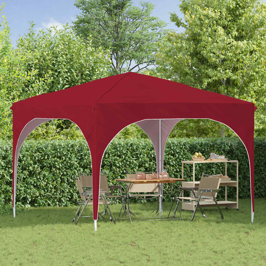Pop-up Feesttent 290 x 290 x 245 cm Bordeauxrood
