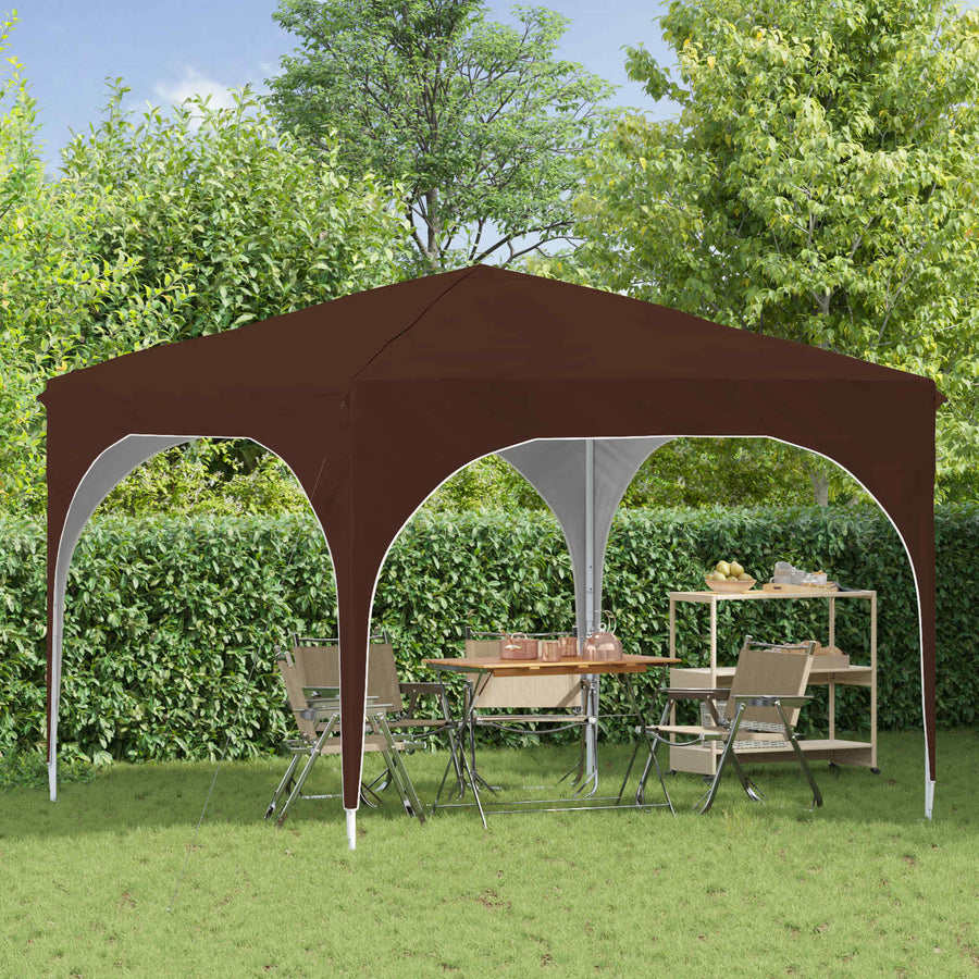 Pop-up Feesttent 290 x 290 x 245 cm Bruin