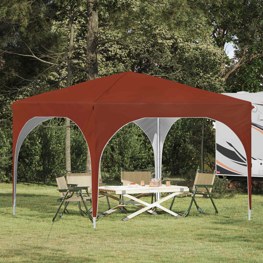 Pop-up Feesttent 290 x 290 x 245 cm Terracotta