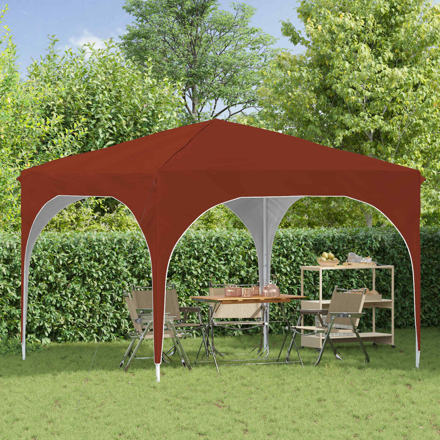 Pop-up Feesttent 290 x 290 x 245 cm Terracotta