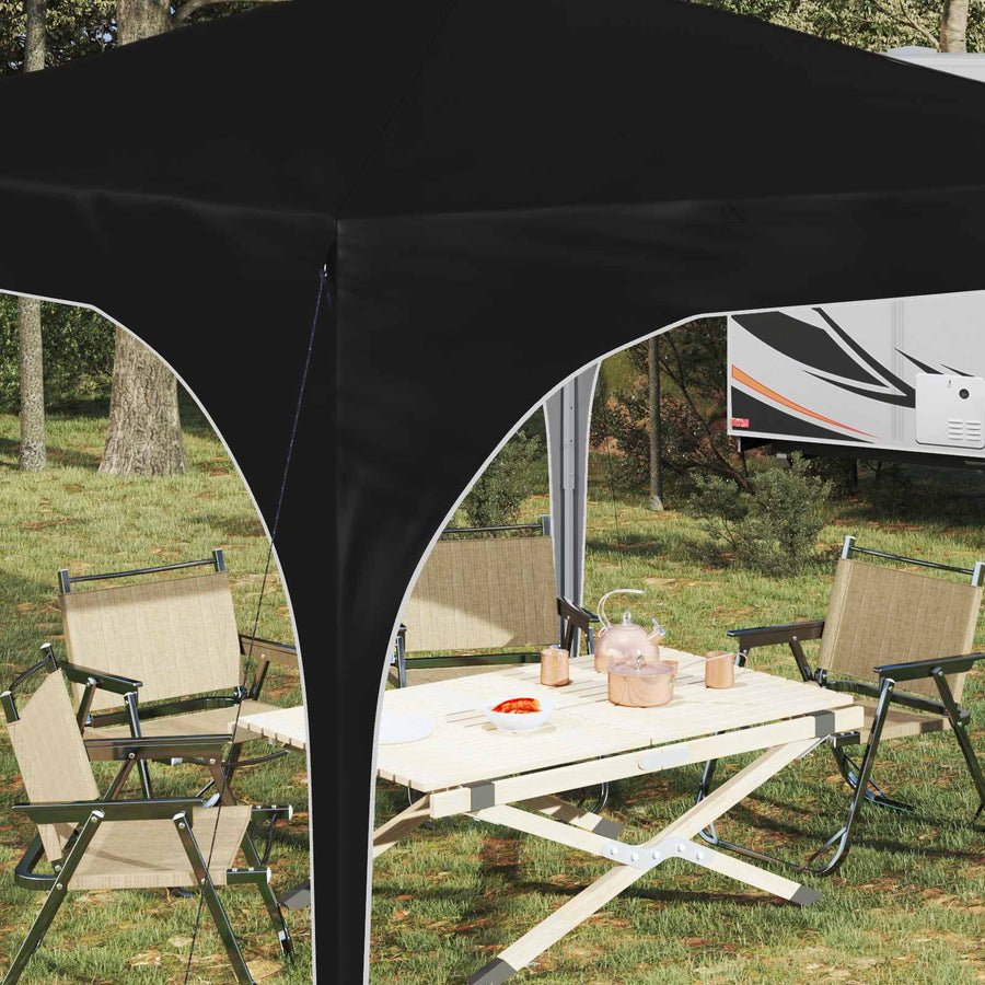 Pop-up Feesttent 290 x 290 x 245 cm Zwart