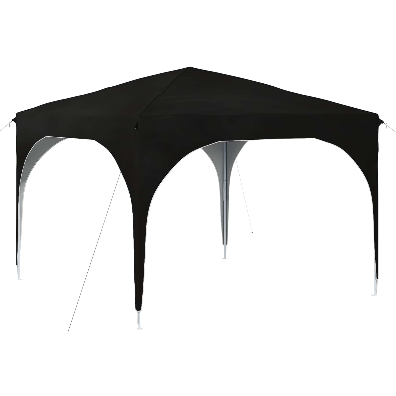 Pop-up Feesttent 290 x 290 x 245 cm Zwart