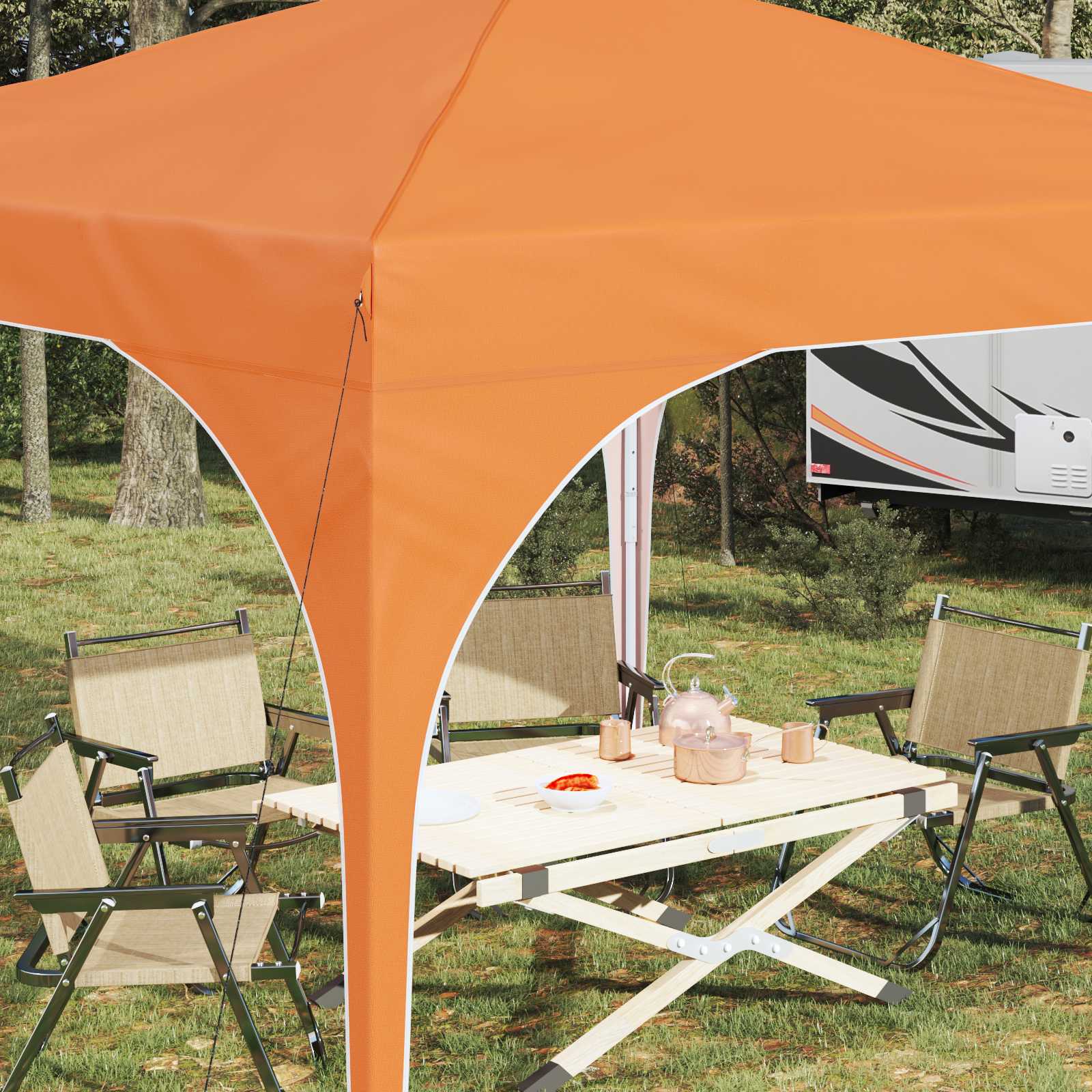 Pop-up Feesttent 290 x 290 x 245 cm Oranje