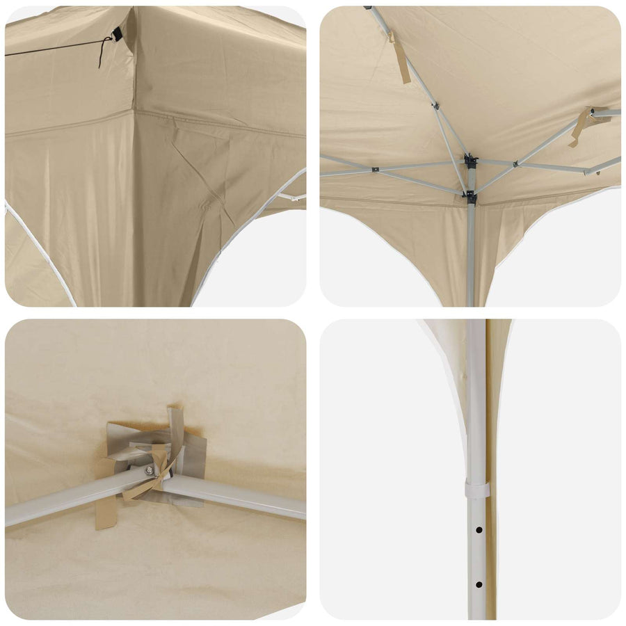 Pop-up Feesttent 290 x 290 x 245 cm Crèmekleurig