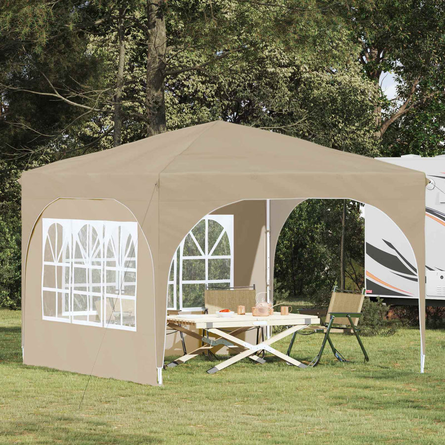 Pop-up Feesttent 290 x 290 x 245 cm Crèmekleurig