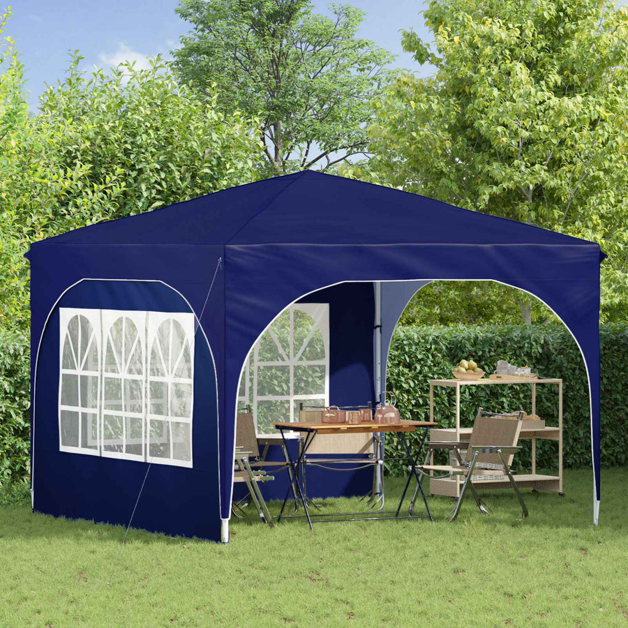 Pop-up Feesttent 290 x 290 x 245 cm Blauw
