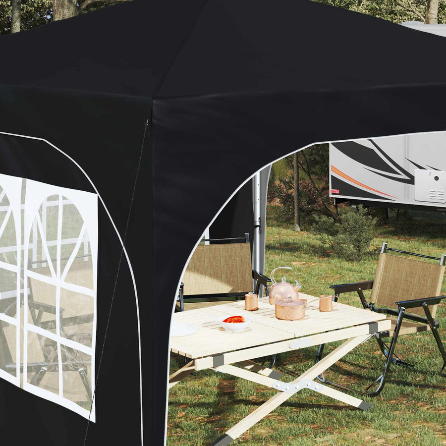 Pop-up Feesttent 290 x 290 x 245 cm Antraciet