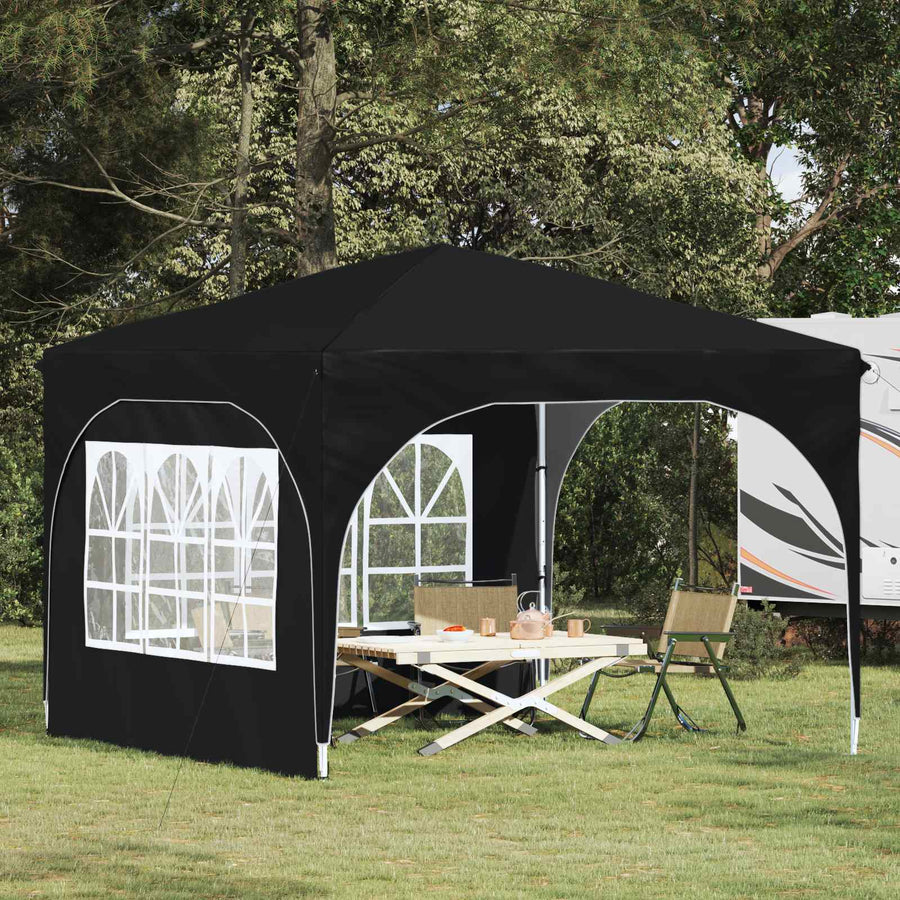 Pop-up Feesttent 290 x 290 x 245 cm Antraciet