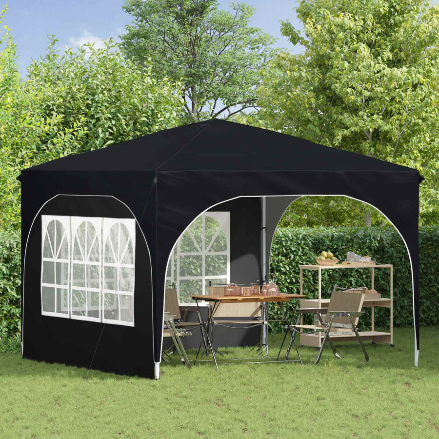 Pop-up Feesttent 290 x 290 x 245 cm Antraciet