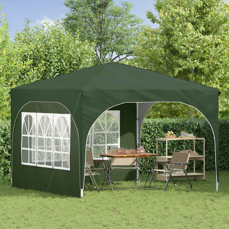 Pop-up Feesttent 290 x 290 x 245 cm Groen
