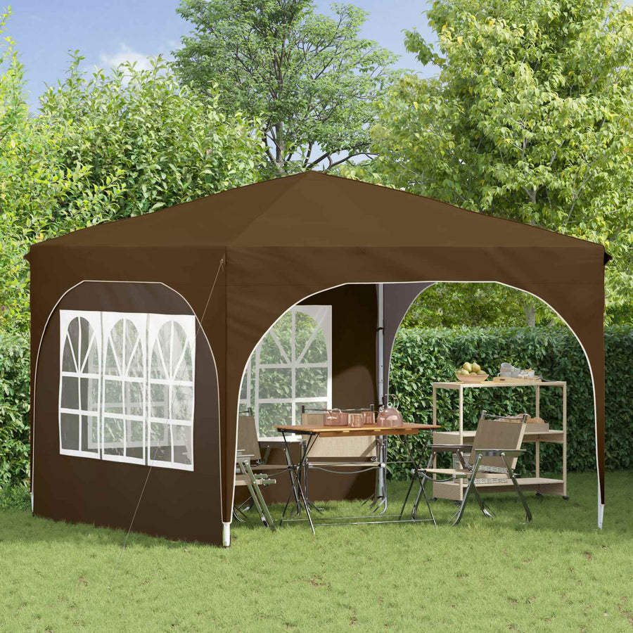 Pop-up Feesttent 290 x 290 x 245 cm Taupe