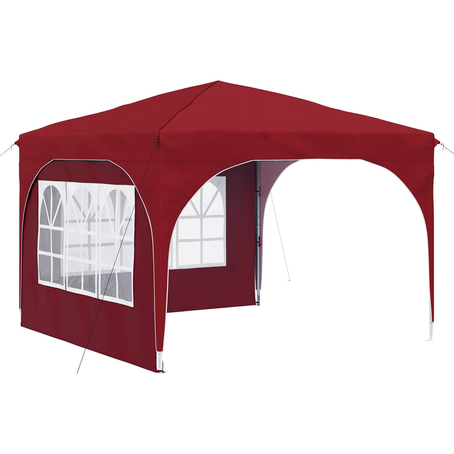 Pop-up Feesttent 290 x 290 x 245 cm Bordeauxrood