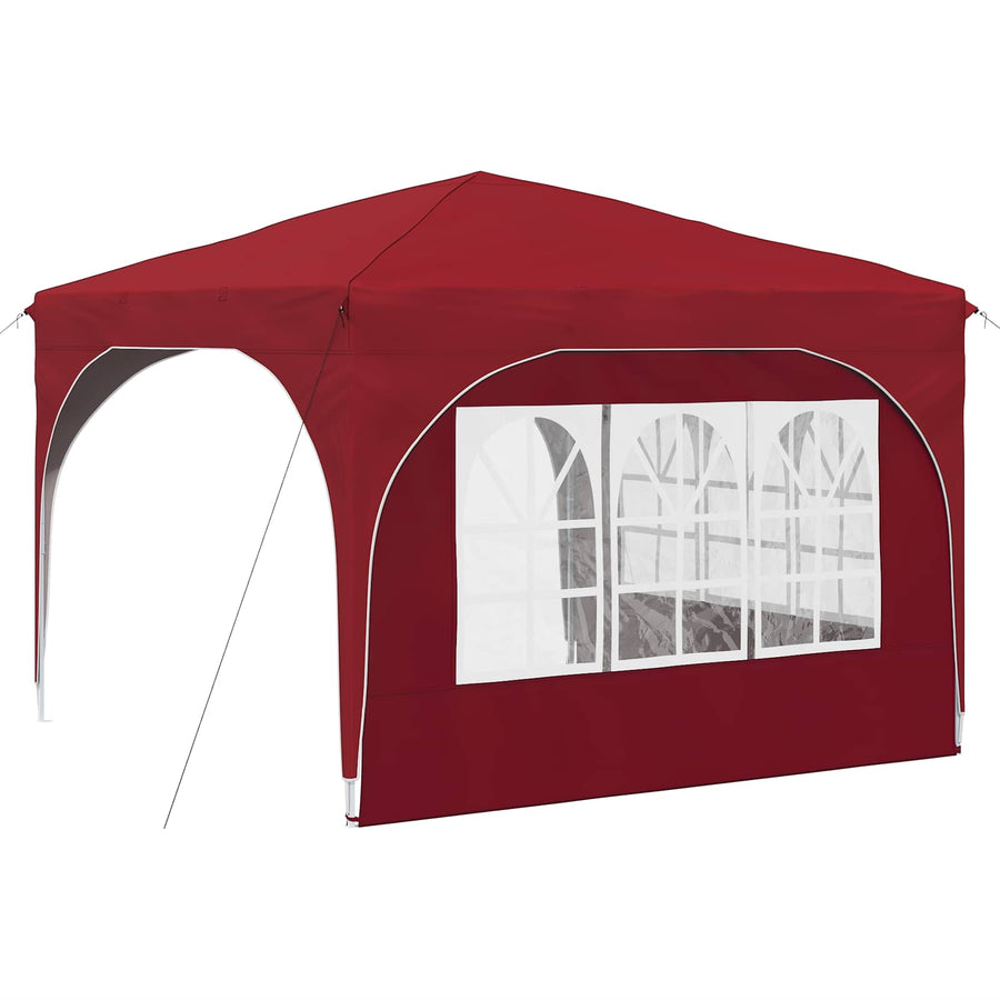 Pop-up Feesttent 290 x 290 x 245 cm Bordeauxrood