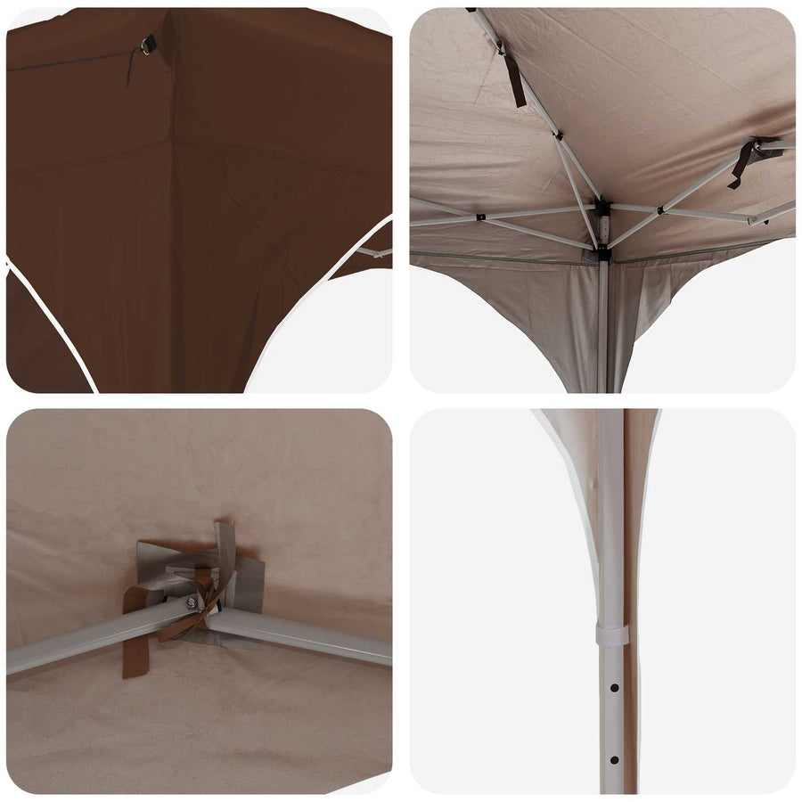 Pop-up Feesttent 290 x 290 x 245 cm Bruin