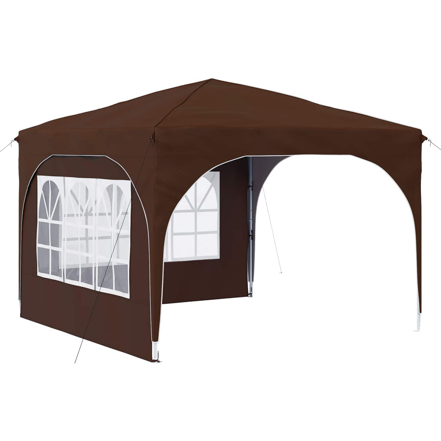 Pop-up Feesttent 290 x 290 x 245 cm Bruin